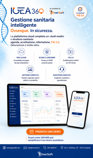 Igea360: la piattaforma cloud completa per studi medici e strutture sanitarie: agenda, accettazione, FSE 2.0, fatturazione e molto altro